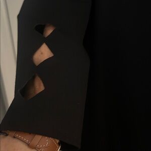 Chico's Black Dress with Cut-Out Sleeves